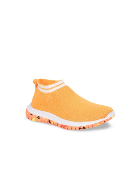 

Liberty Unisex Kids Yellow Woven Design Slip-On Sneakers