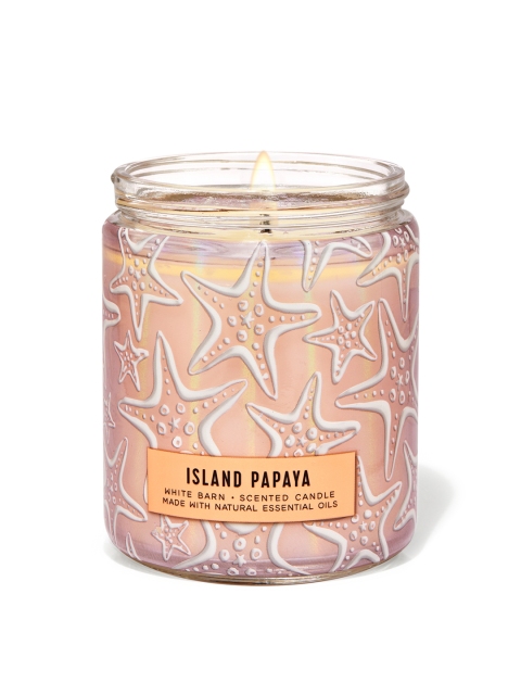 

Bath & Body Works Island Papaya Single Wick Candle - 198 g, Pink