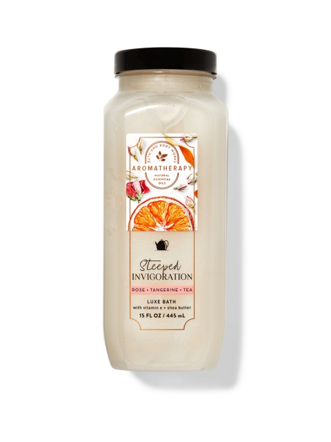 

Bath & Body Works Steeped Invigoration Rose Tangerine Tea Luxe Bath Gel - 445 ml, Cream