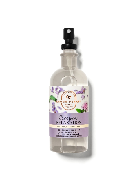 

Bath & Body Works Steeped Relaxation Lavender Mint Tea Essential Oil Mist - 156 ml, Transparent