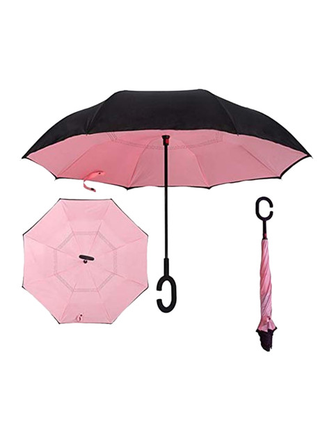 

SILKORA Black Solid Automatic Umbrella With Carrying Pouch