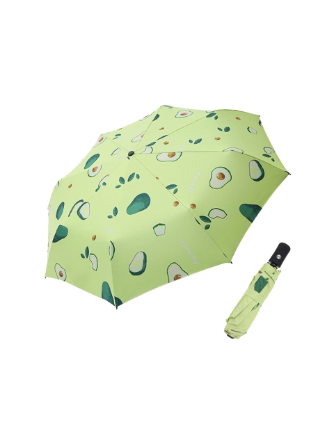 

SILKORA Green Printed Automatic Umbrellas With Pouch