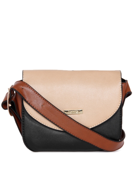 

ToniQ Brown & Black Colourblocked Sling Bag