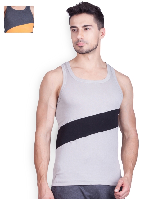 

ONN Pack of 2 Colourblocked Innerwear Vests NS535, Grey