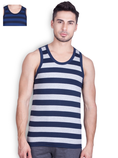 

ONN Pack of 2 Striped Innerwear Vests NR621, Blue