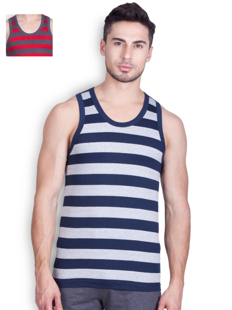 

ONN Pack of 2 Striped Innerwear Vests NR621, Red