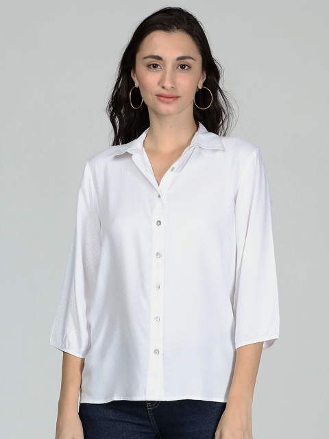 

IDK White formal Shirt Style Top