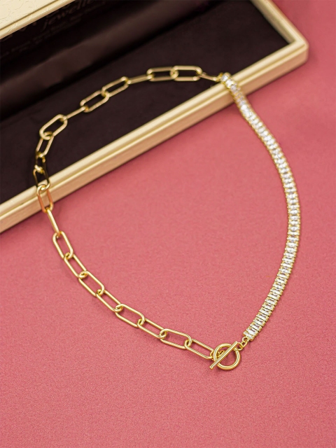 

Bellofox Gold-Toned & White Gold-Plated Necklace