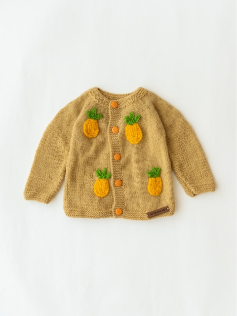 

The Original Knit Unisex Kids Yellow Cardigan Sweater
