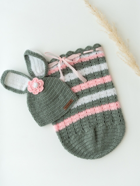 

The Original Knit Grey Striped Blouson Dress