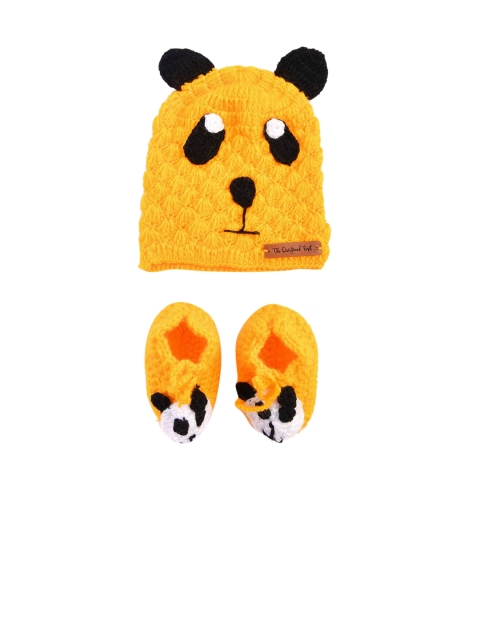 

The Original Knit Unisex Kids Yellow & Black Beanie & Booties