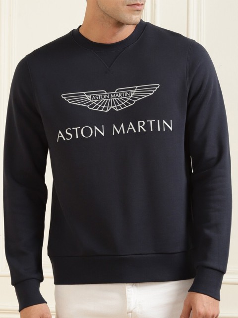 

HACKETT LONDON Men Navy Blue Typography Printed Sweatshirt