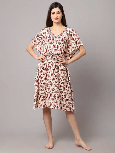 

Shararat Red Printed Nightdress