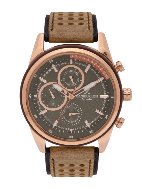 

Daniel Klein Exclusive Men Brown Analogue Watch DK11129-1, Olive