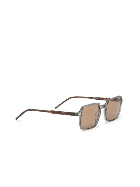 

YourSpex Unisex Brown Lens & Gunmetal-Toned Square Sunglasses with UV Protected Lens, Grey