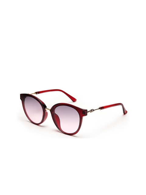 

YourSpex Unisex Red Lens & Red Cateye Sunglasses with UV Protected Lens J-A3096-A6-Sunglasses