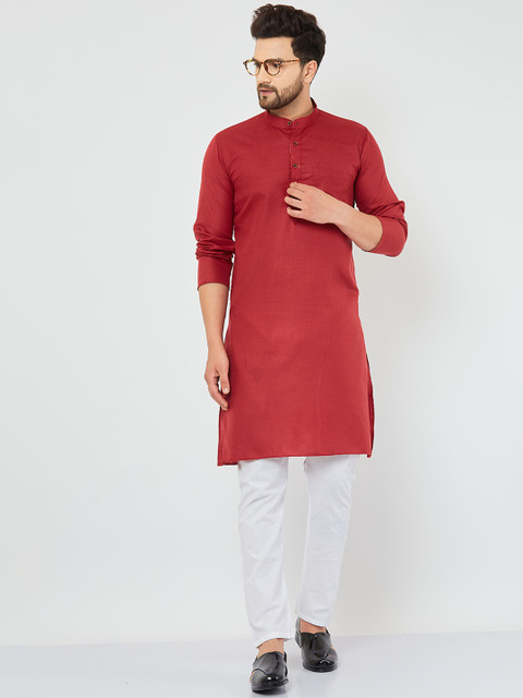 

Armaan Ethnic Men Maroon Kurta with Trousers