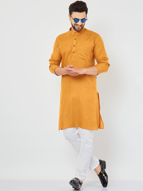 

Armaan Ethnic Men Mustard Yellow Kurta with Pyjamas