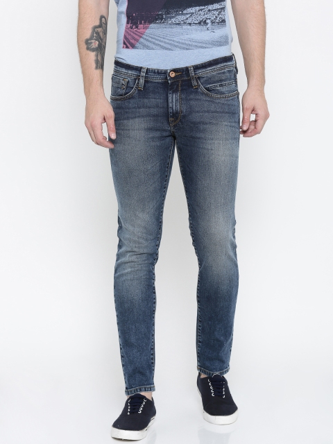 

Solly Jeans Co. by Allen Solly Men Blue Skinny Fit Mid-Rise Clean Look Stretchable Jeans