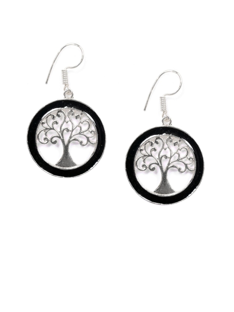 

Ayesha Silver-Toned Contemporary Drop Earrings