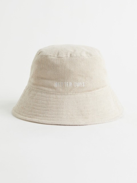 

H&M Women Beige Pure Cotton Bucket Hat