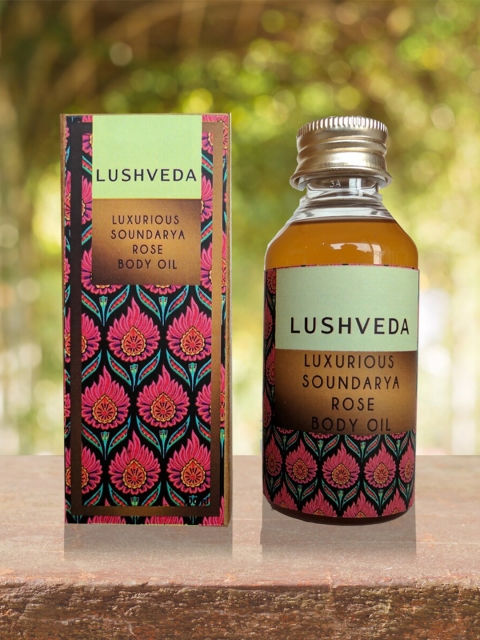 

Lushveda Soundarya Rose body oil 100ml, Pink
