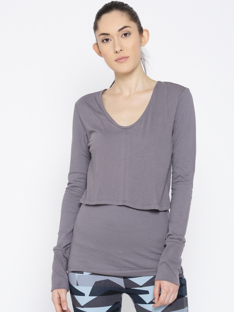 

SATVA Women Purple Solid Styled Back Top