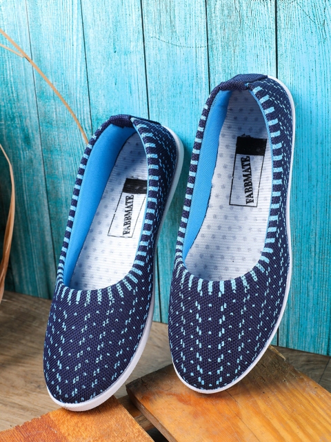 

FABBMATE Women Blue Printed Flats
