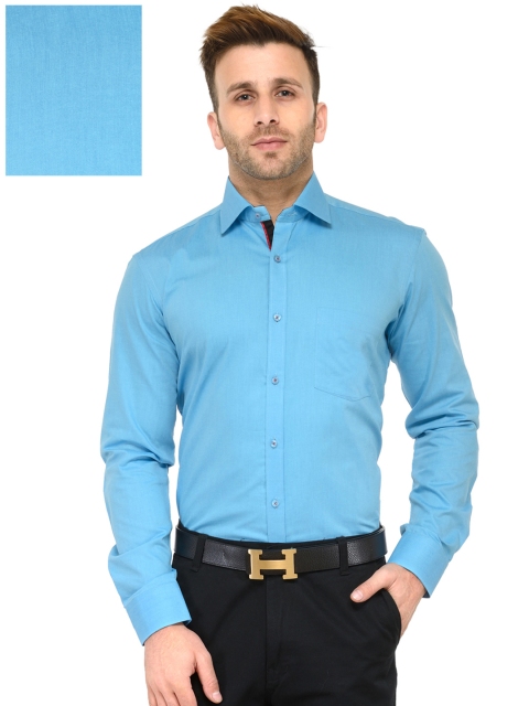 

RG DESIGNERS Men Blue Slim Fit Solid Formal Shirt