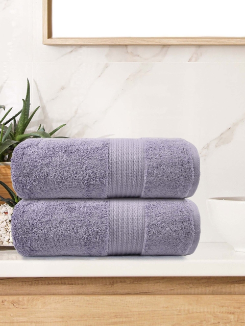 

Trident Grey Set Of 2 Cotton 500 GSM Towel Set