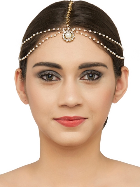 

Sia Art Jewellery Gold-Toned Multistranded Maang Tikka