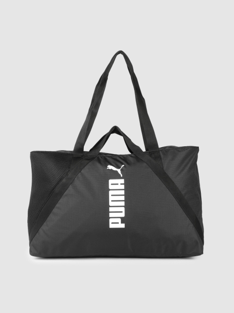 

Puma Black AT ESS Shopper Brand Logo Print Oversized Shoulder Bag
