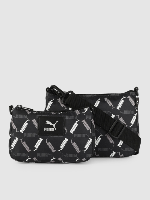 

Puma Women Black Printed Classics Sling Bag