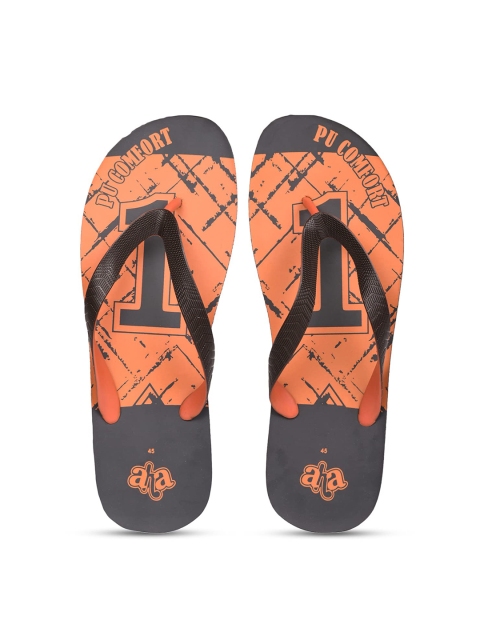 

Liberty Men Orange & Black Thong Flip-Flops