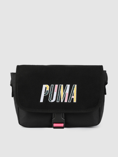 

Puma Women Black Brand Logo Prime Street Structured Sling Bag