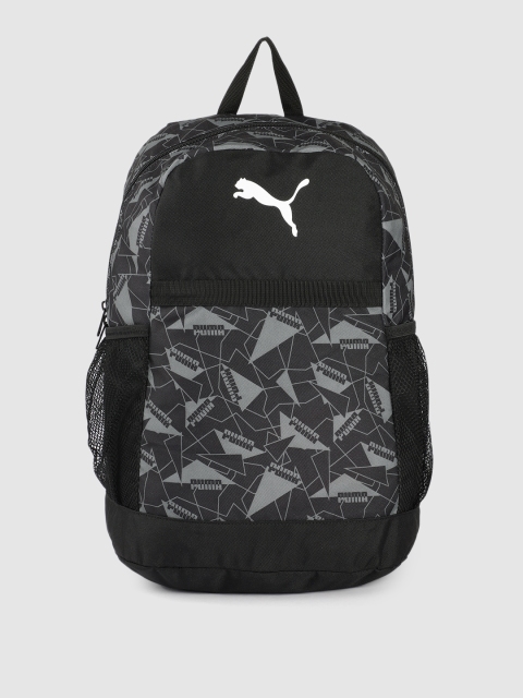 

Puma Unisex Black & Grey Brand Logo Printed Backpack