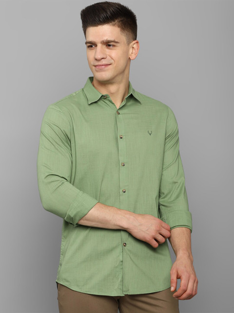 

Allen Solly Men Green Slim Fit Casual Shirt