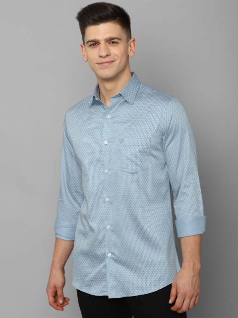 

Allen Solly Men Blue Slim Fit Printed 100% Cotton Casual Shirt