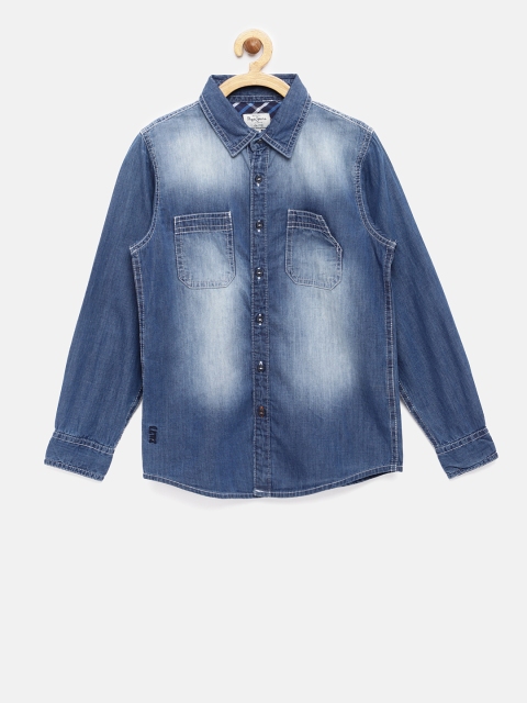 

Pepe Jeans Boys Blue Regular Fit Faded Casual Shirt