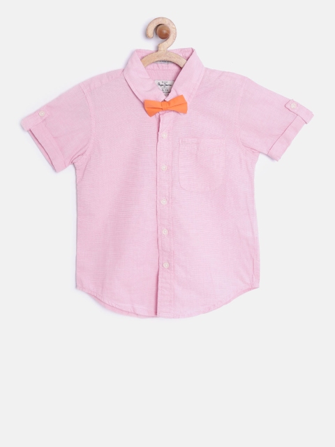 

Pepe Jeans Boys Pink Solid Casual Shirt