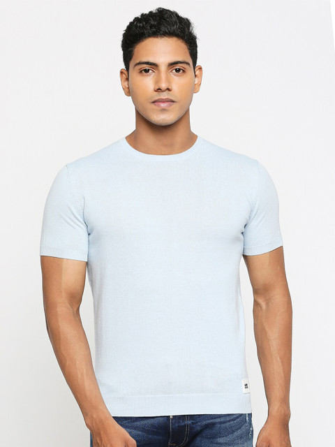 

LOVEGEN Men Blue Solid T-shirt