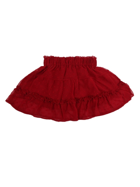 

V-Mart Girls Fuchsia Pink Tiered Mini Skirts