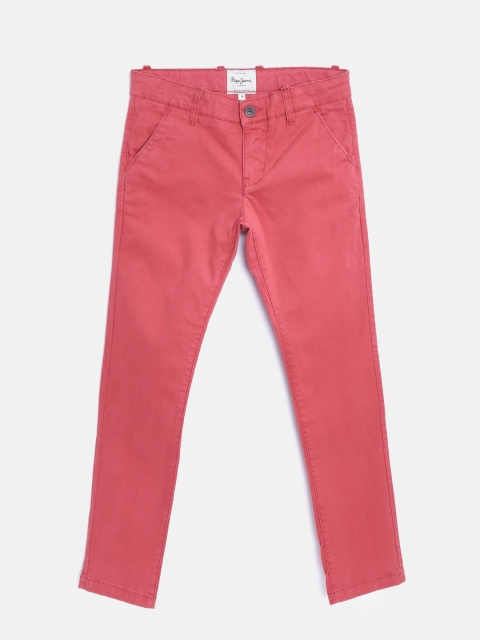 

Pepe Jeans Boys Rust Red Solid Regular Fit Chinos