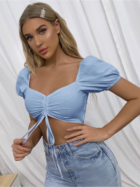 

La Aimee Classy Blue Solid Top