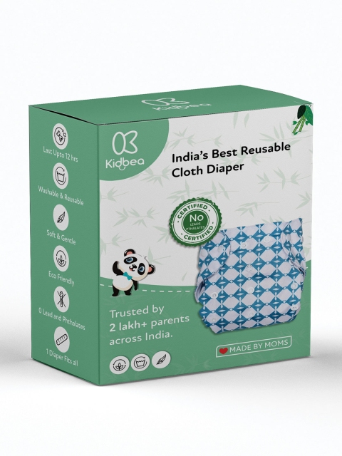 

Kidbea Kids Blue Cloth Diaper, Multi