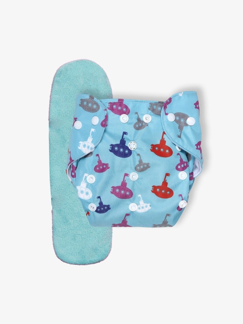 

Kidbea Infants Printed New Freesize Cloth Diaper, Multi