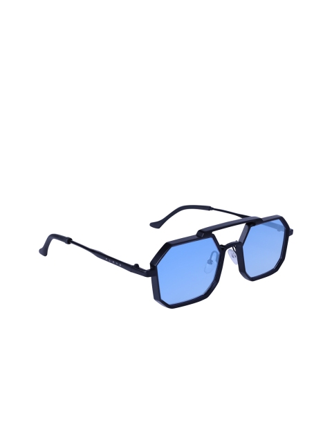 

Floyd Unisex Blue Lens & Black Square Sunglasses with UV Protected Lens