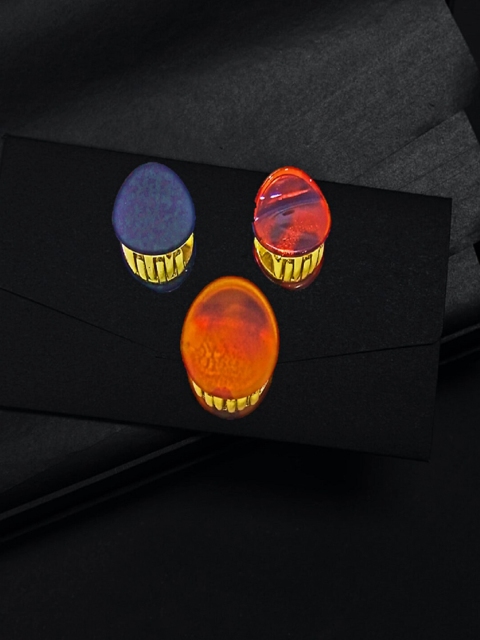 

Proplady Women's Red & Blue Set Of 3 Embellished Claw Clip