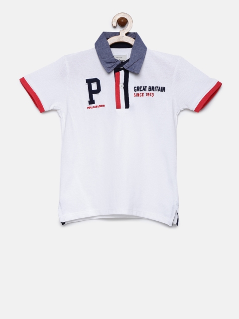 

Pepe Jeans Boys White Solid Polo T-shirt