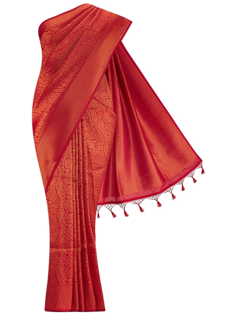 

Nalli Next Red Woven Design Zari Silk Blend Banarasi Saree